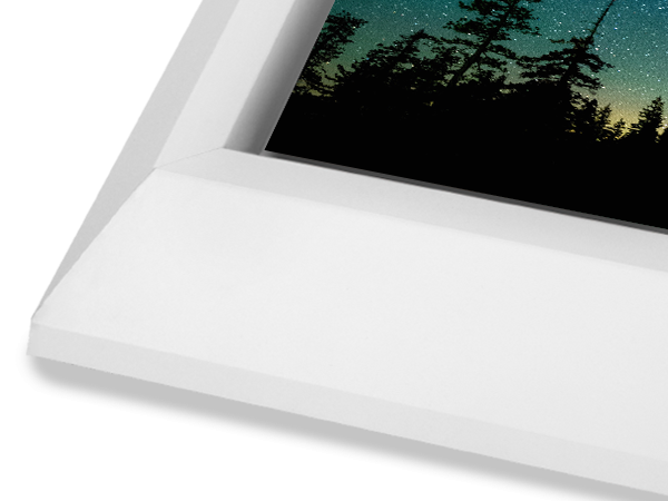 White Wedge Float Frame