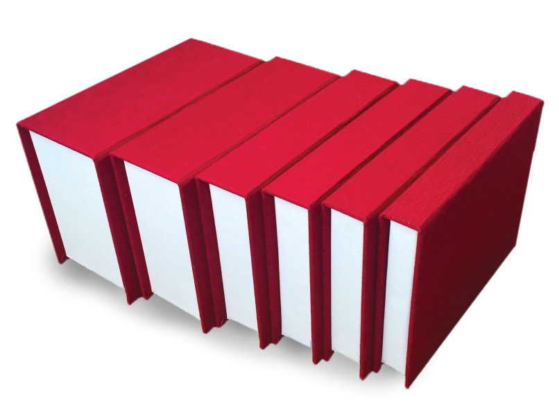 6 Folio Image Box Depths in Red Fabric