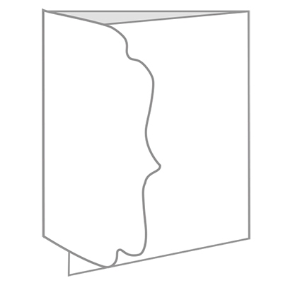 Tri-Fold, Side Hinge Vertical Card Layout