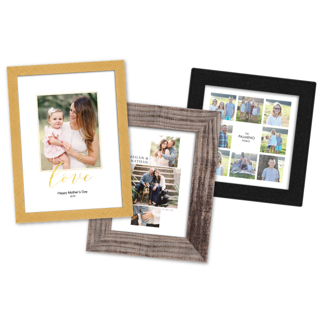 Engaged Couple, family & mother & daughter photos printed in Composite Prints & Mounted in Frames