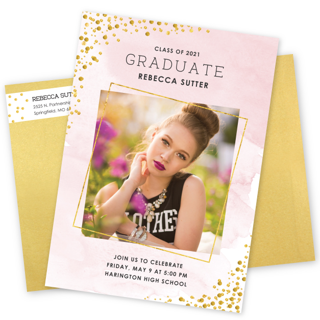 5x7 Press Printed Graduation Card for High School Senior Photographers